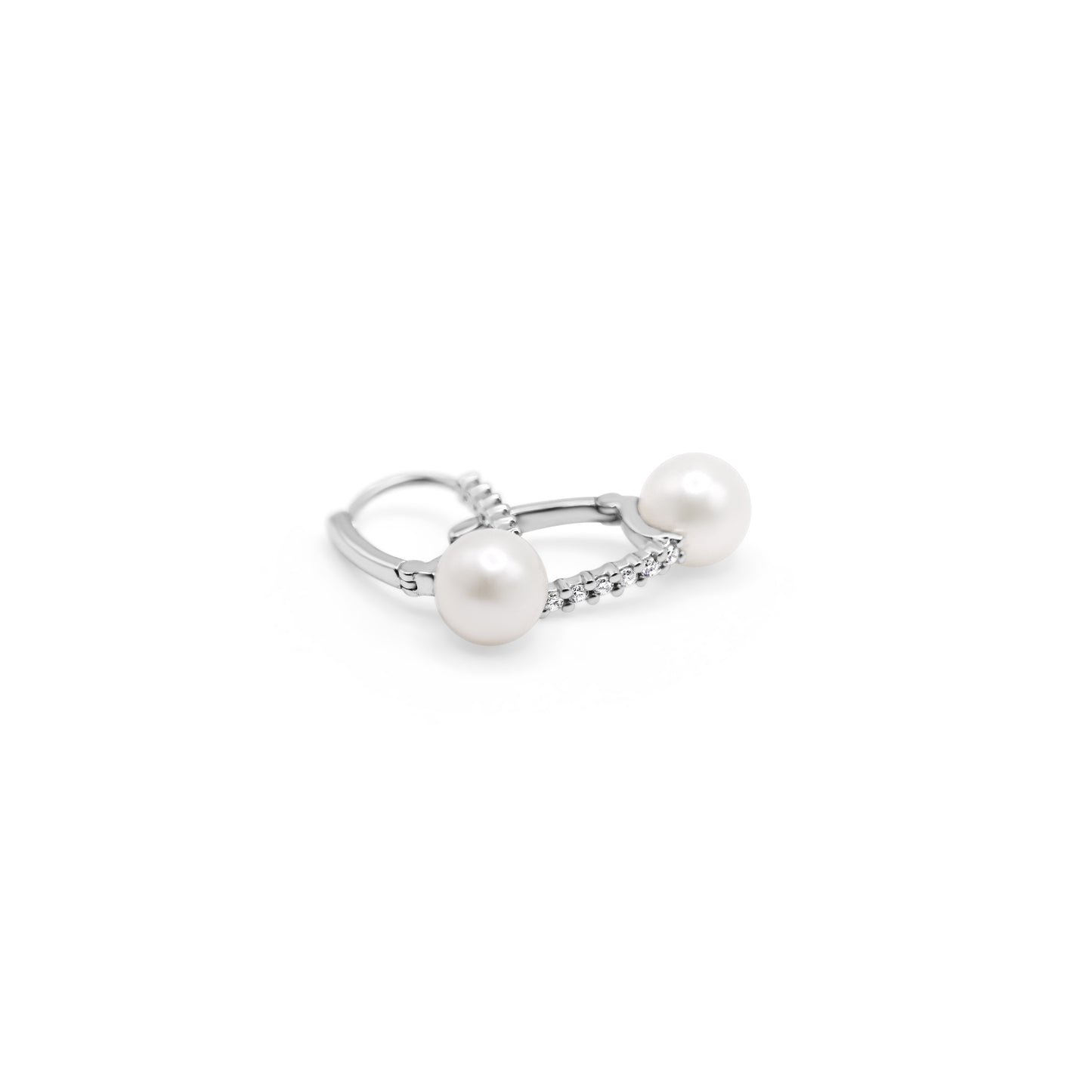 Pearly Serenade Diamond Earrings