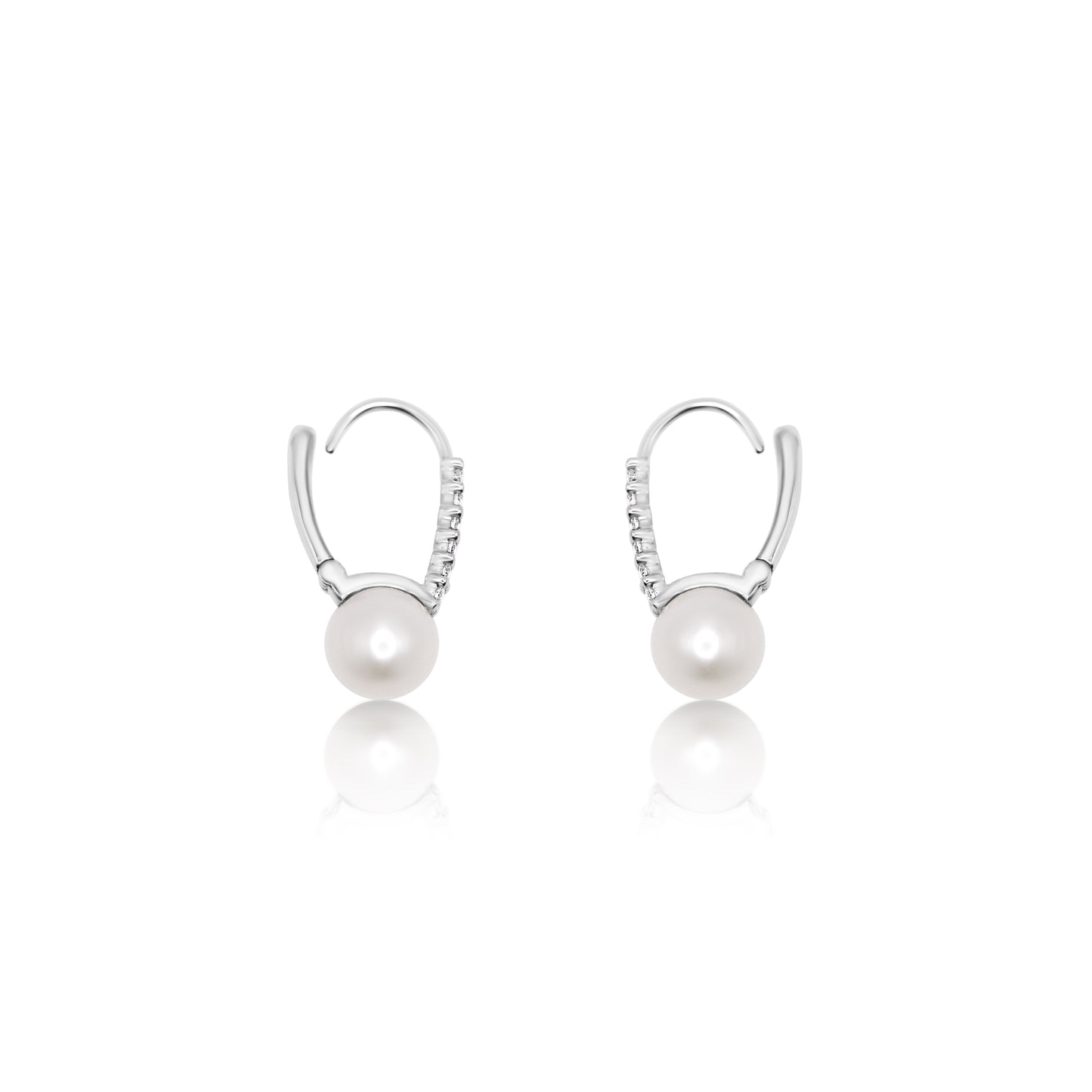 Pearly Serenade Diamond Earrings
